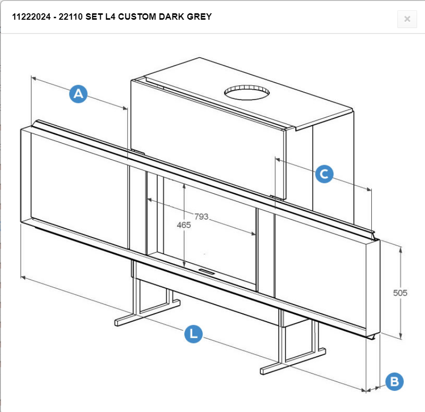 22110 SET L4 CUSTOM DARK GREY