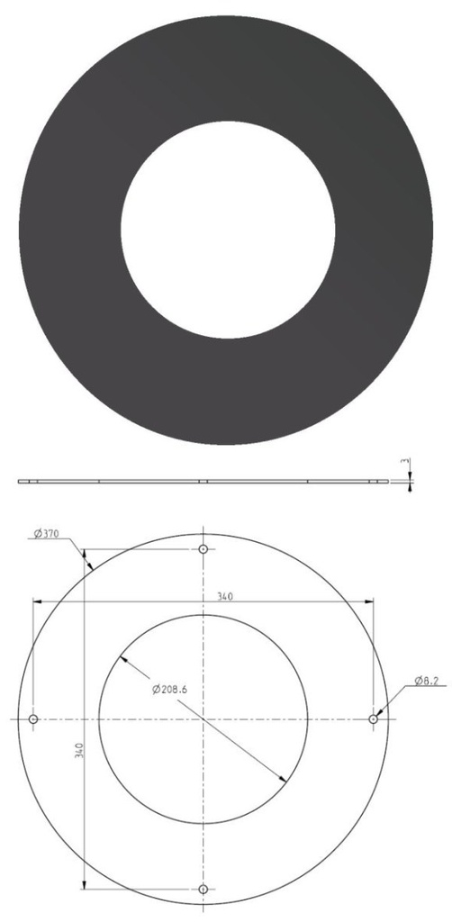 ROSACE D200 DARKGREY