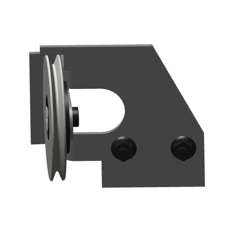 22- ENSEMBLE POULIE + SUPPORT GAUCHE