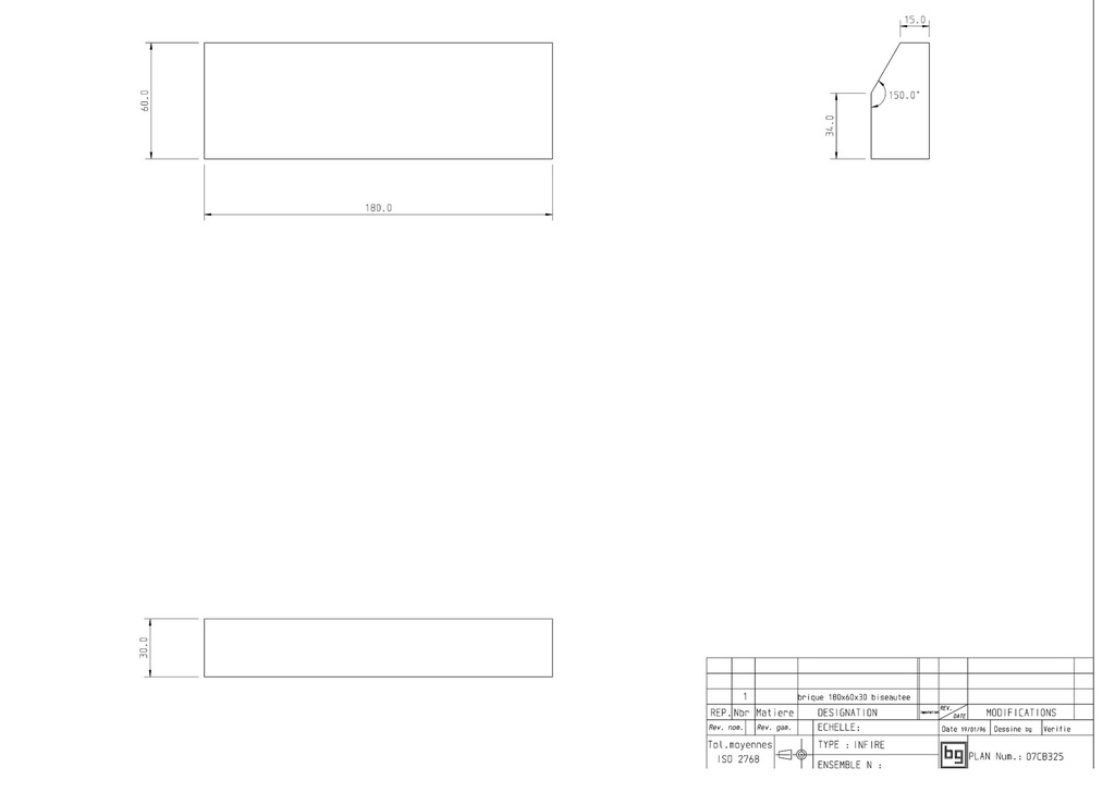 BRIQUE 180X60X30 BISEAUTEE
