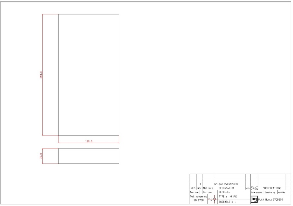 BRIQUE 240X120X30 VT20