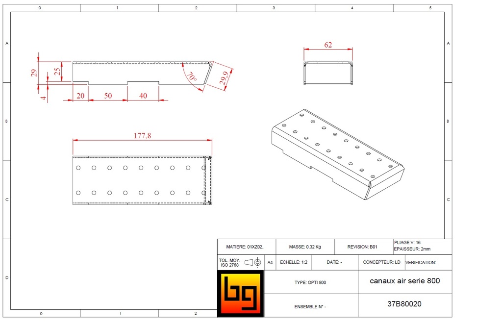 CANAUX AIR SERIE 800