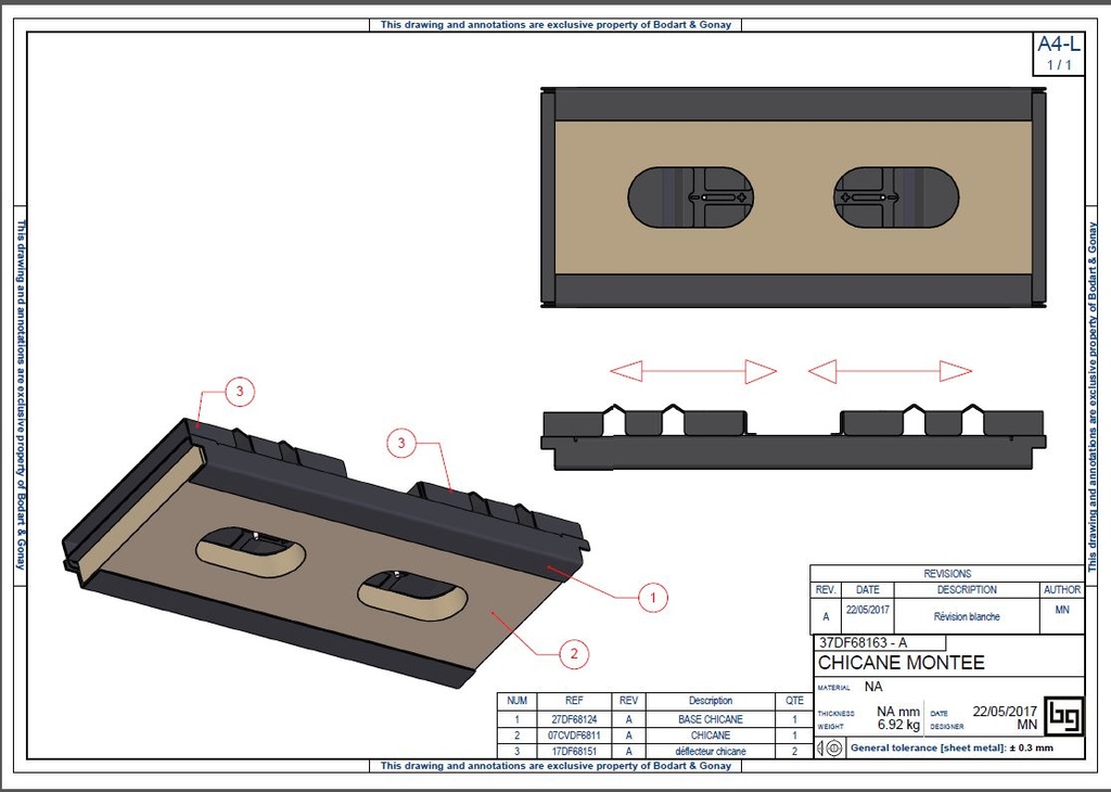 CHICANE MONTEE CONCEPT 690 DF et SF