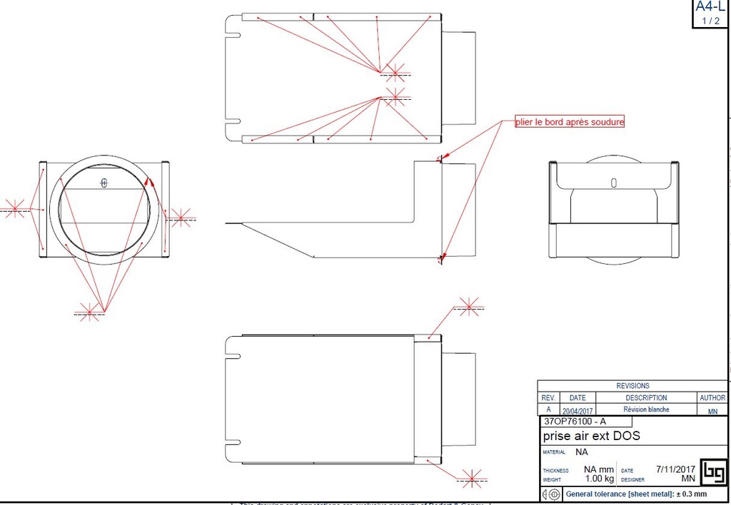 PRISE AIR HORIZONTALE ARRIERE  CONCEPT SF