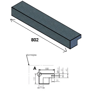 Rebord en pierre HBXS 3-derby L-York S