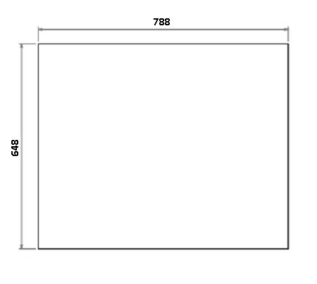 Vitre floating frame 788 x 648 mm