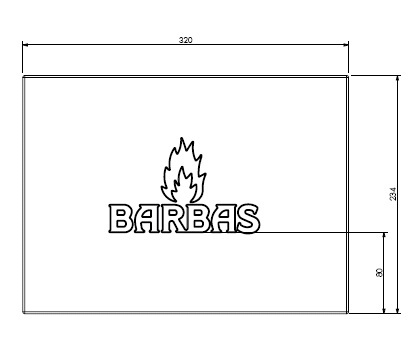 Béton Céramique panneau arrière Unilux 40 + logo