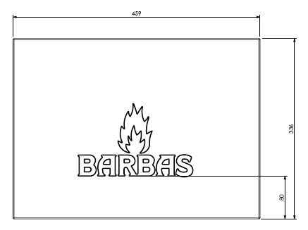 Béton Céramique panneau arrière Unilux 55 + logo