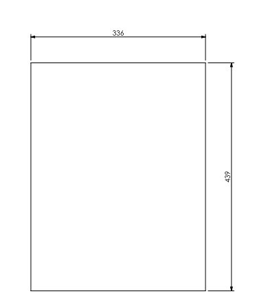 Vitre eco 60 439 x 336 mm