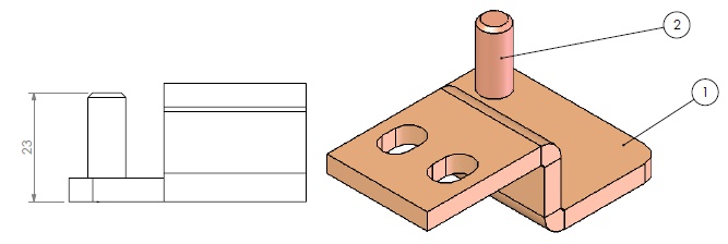 Mécanisme fermeture dessous porte anthracite