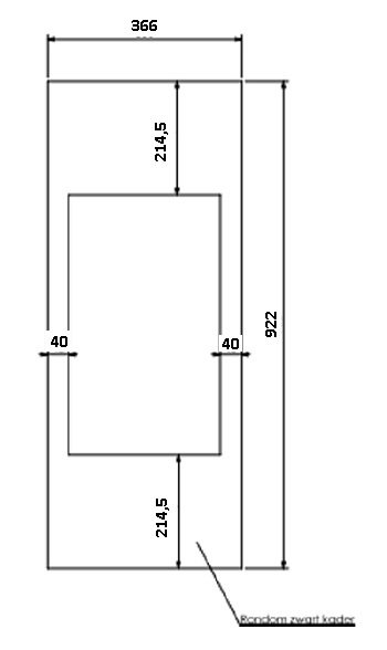 Vitre eco 90/100  366x922mm