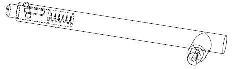 Poignee Escamo 100 côté fermeture mat chrome