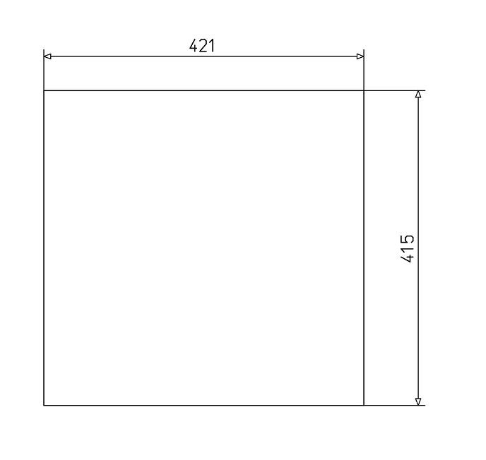 Plaque d'isolation Esc 300/400 derrière dim. 415x421x15