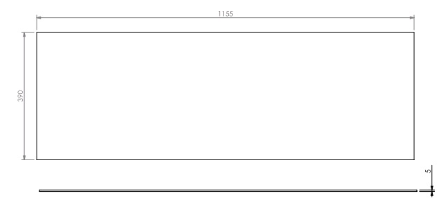 Miroir céramique noir paroi arrière HBM