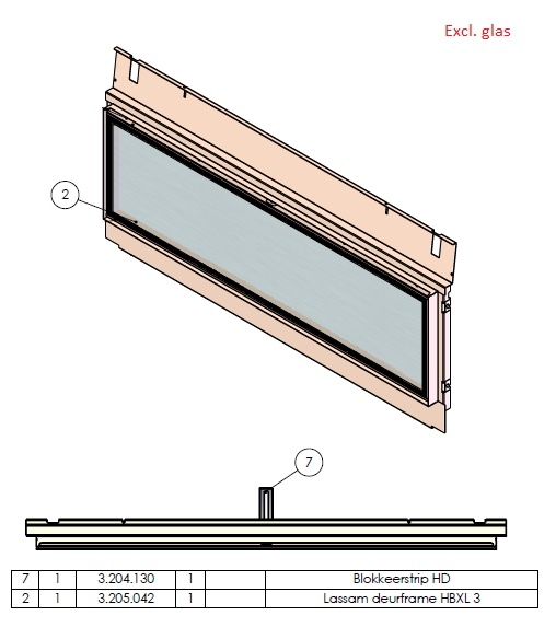 Hidden Door excl vitre HBXL noir (depuis 10-5-2021)