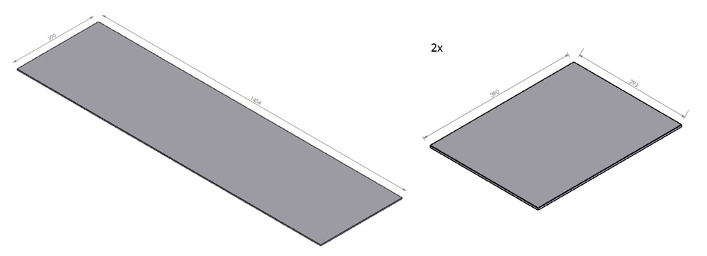 Miroir céramique noir  - set HBXL