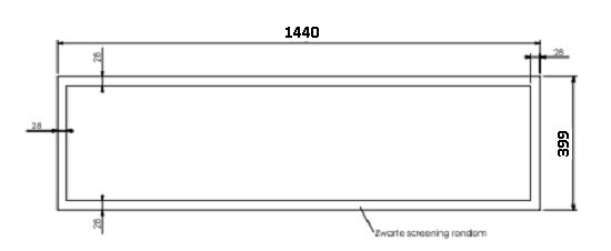 Vitre HD HBXL-3 screen dim 1440x399