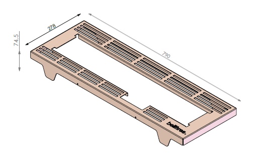Grille autour du  Double Brûleur HBXS-3 noire (depuis 10-5-2021)