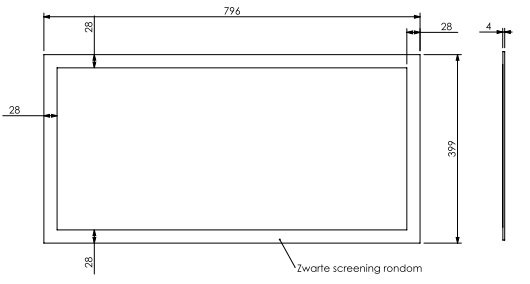 Vitre HD HBXS-3 dim 796x399