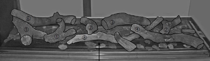 Jeu de buches bois céramique  HBL-DF/View Bell RD/Viewbell RDL-3