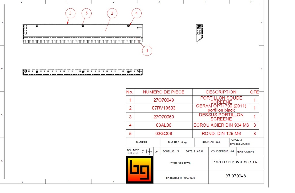 ENSEMBLE PORTILLON OPTI 700