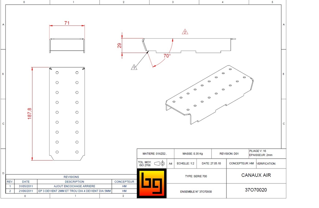 CANAUX AIR SERIE 700