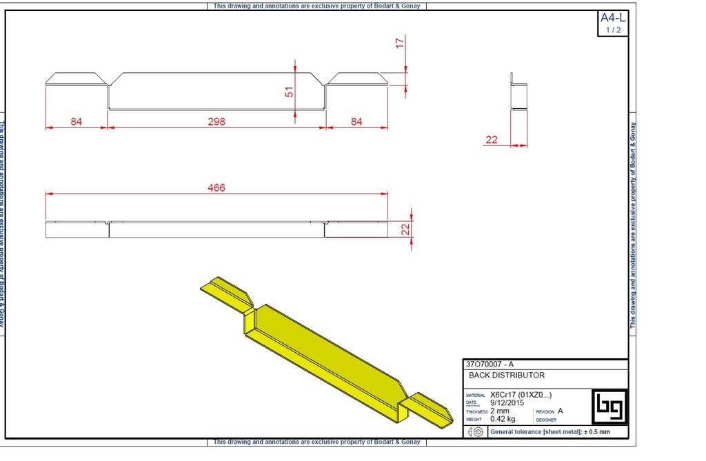 REPARTITEUR ARRIERE SERIE 700