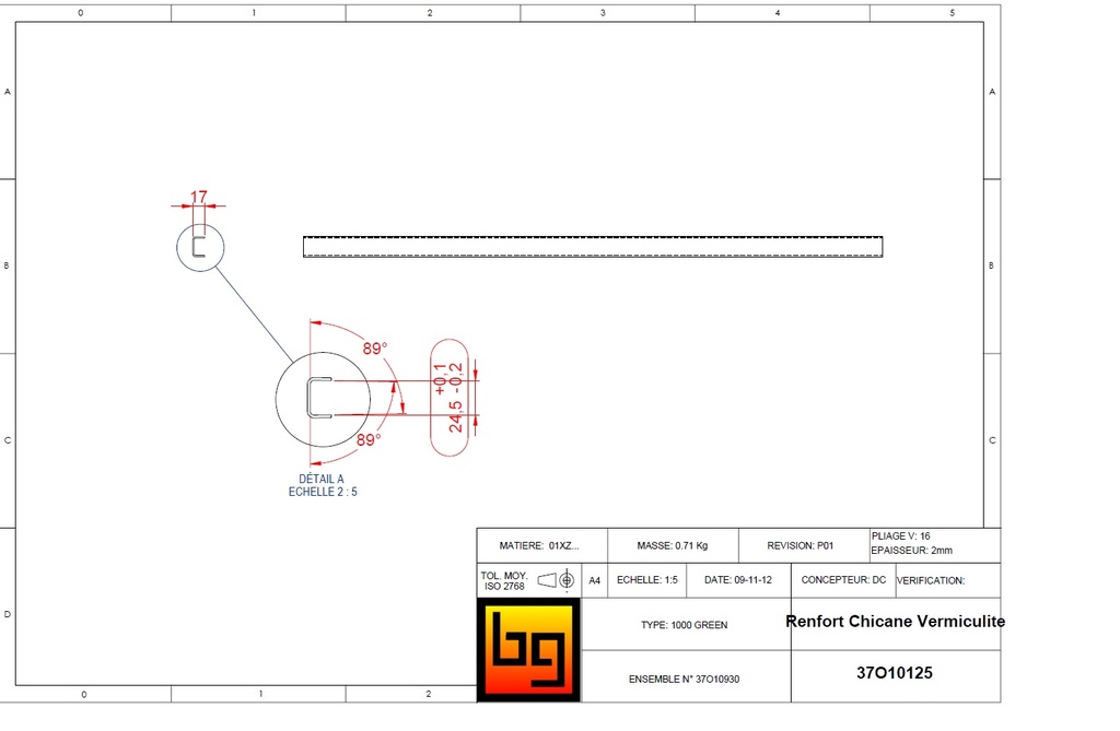 RENFORT CHICANE VERMICULITE 1000 GREEN