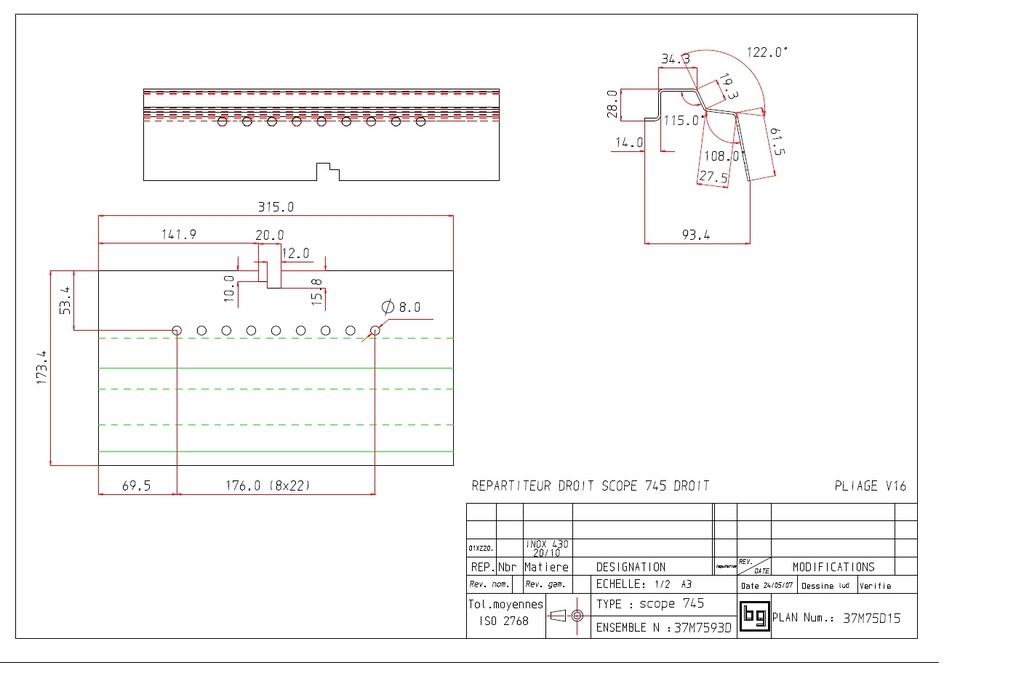 REPARTITEUR DROIT SCOPE 745 DROIT