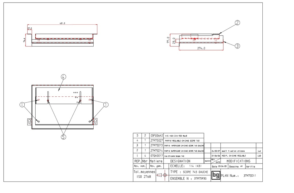 CHICANE SCOPE 745 DROIT