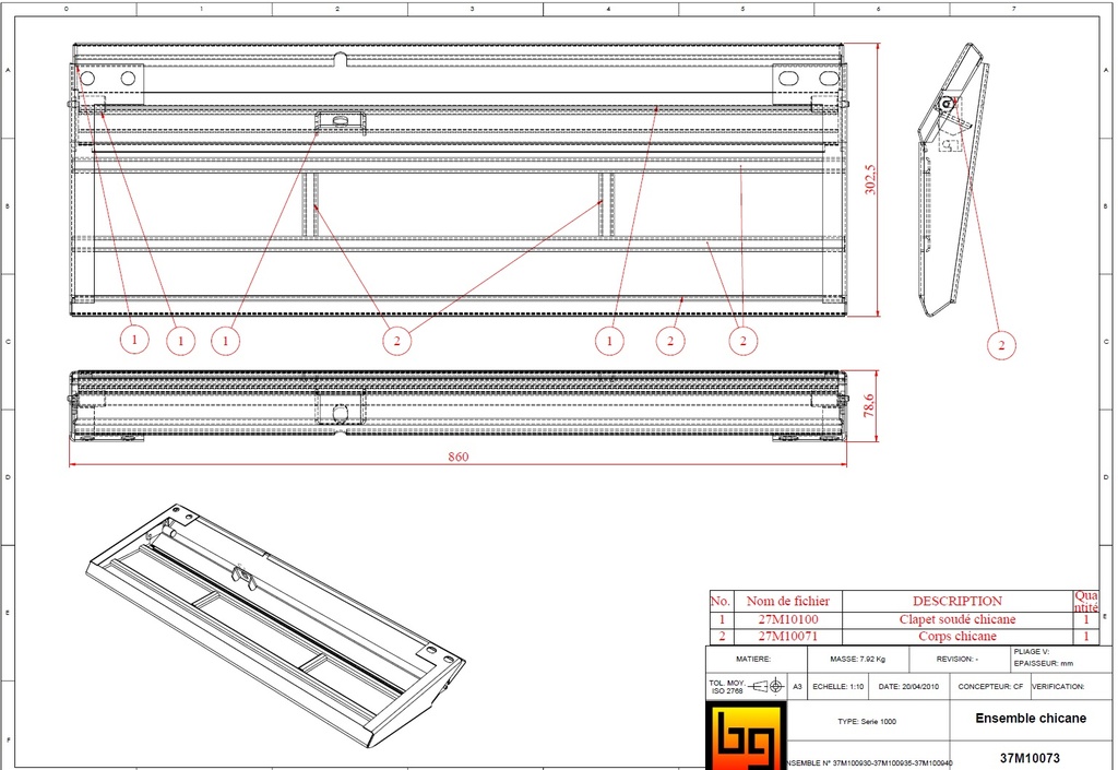 ENSEMBLE NOUVELLE CHICANE SERIE 1000