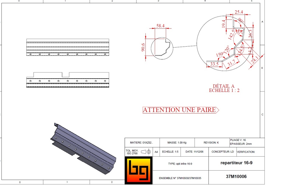 PAIRE DE REPARTITEURS 16-9