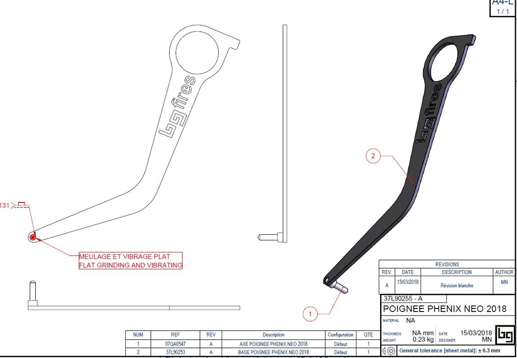 POIGNEE PHENIX NEO 2018 PEINT