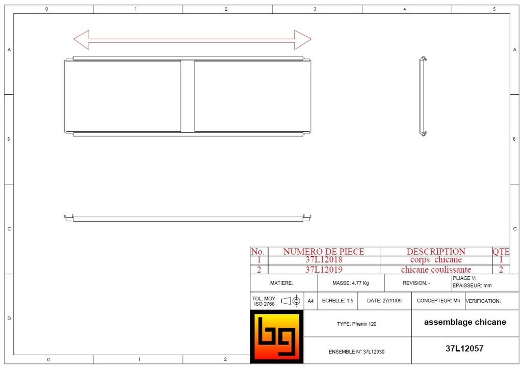 ASSEMBLAGE CHICANE PHENIX 120