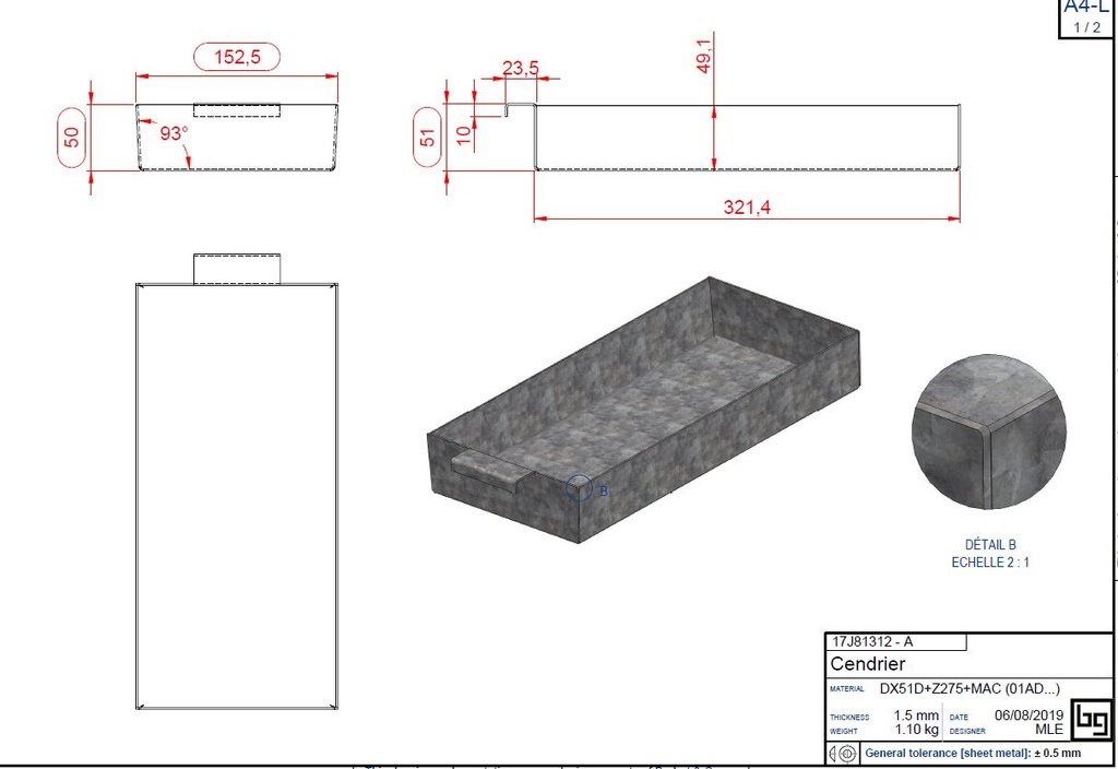 CENDRIER IF EASY 810