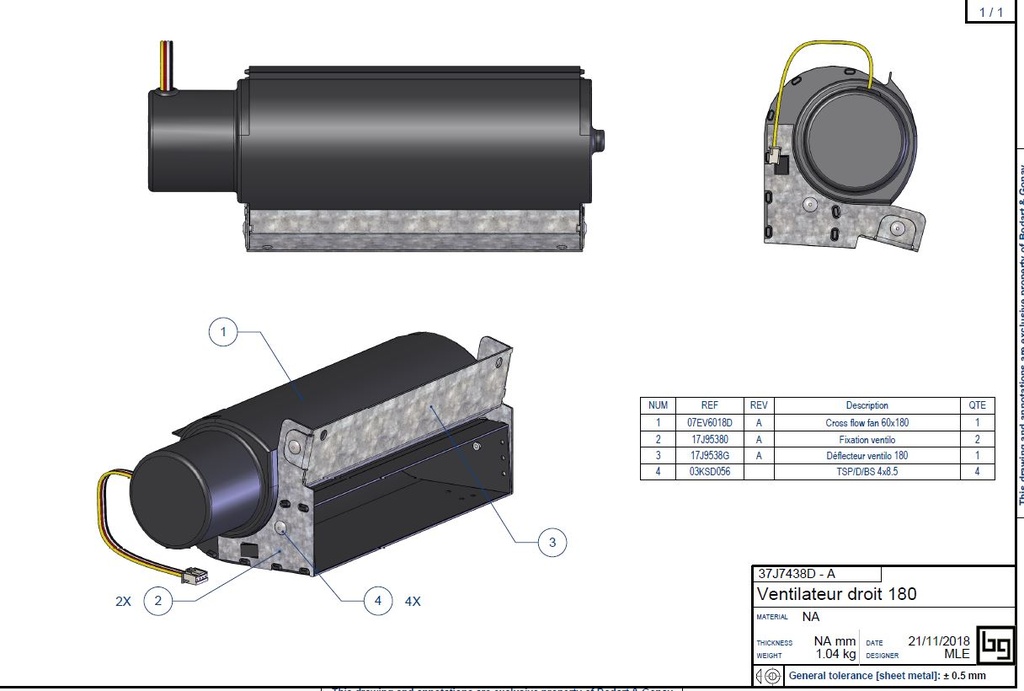 VENTILATEUR DROIT 180 IF EASY