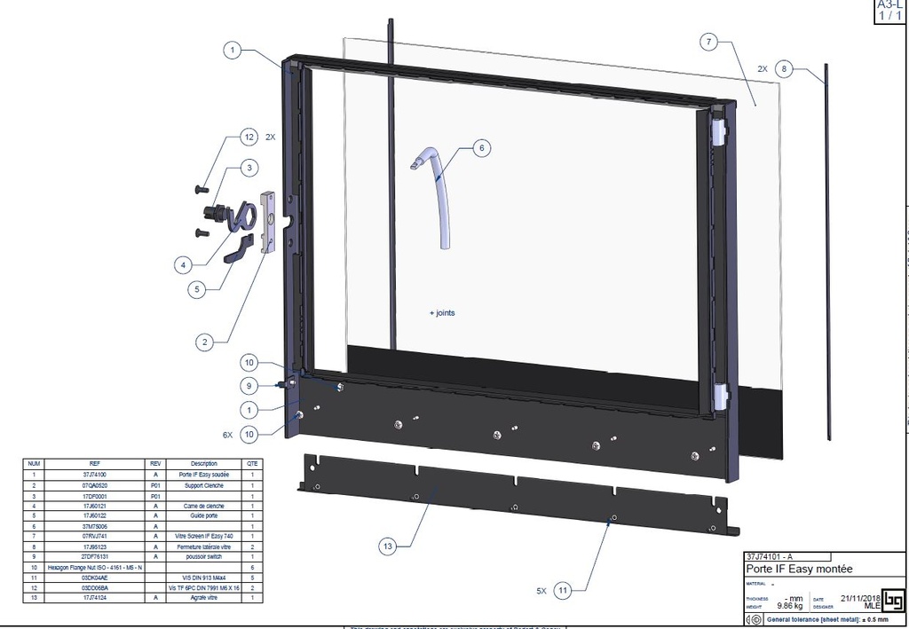 PORTE MONTEE IF EASY 740