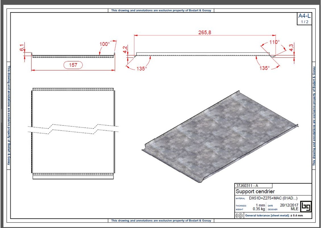SUPPORT CENDRIER IF NEO