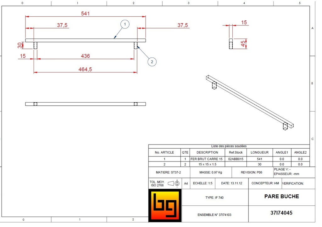 °PARE BUCHE SERIE IF 740 GREEN