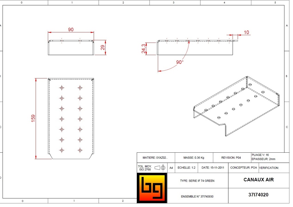 CANAUX AIR SERIE IF 740 GREEN