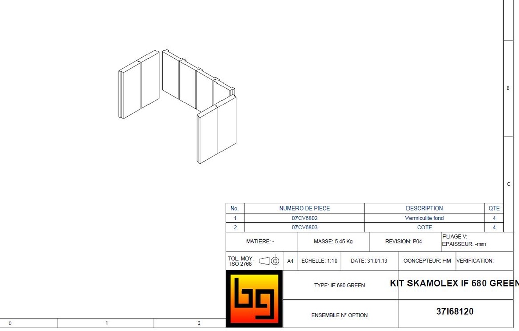 KIT SKAMOLEX IF 680 GREEN (8.34kg)
