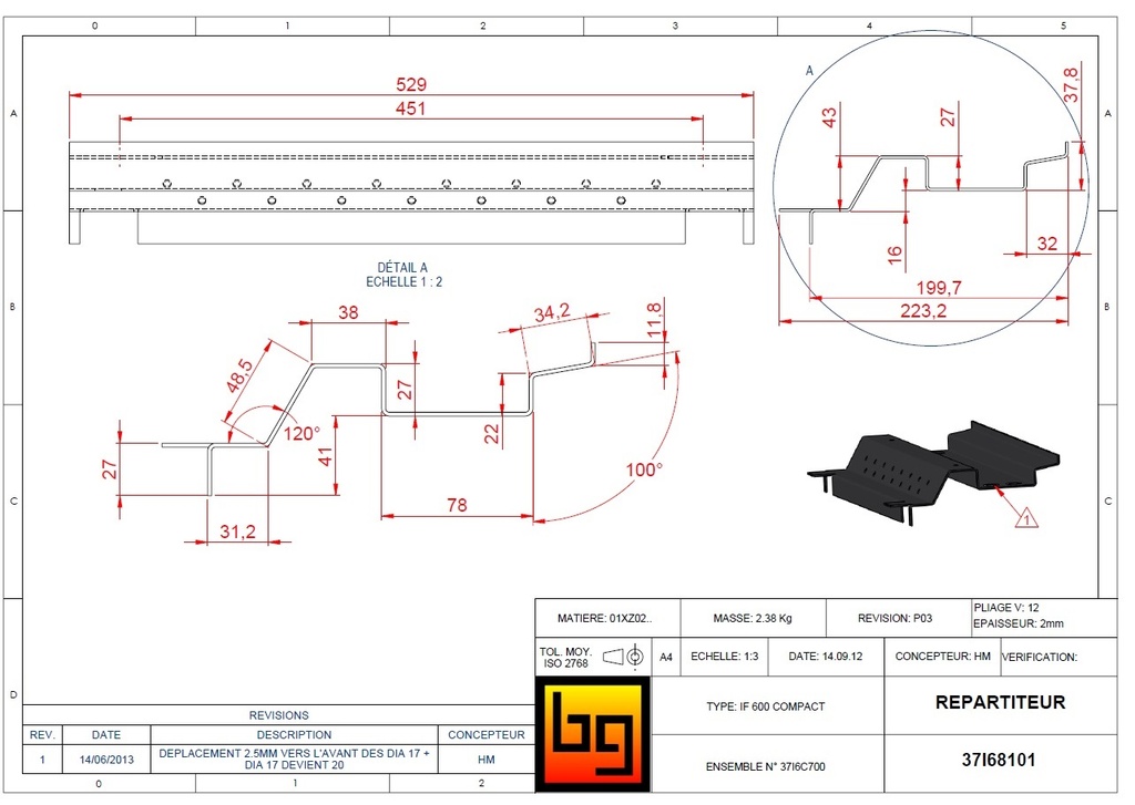 REPARTITEUR  IF 680 GREEN