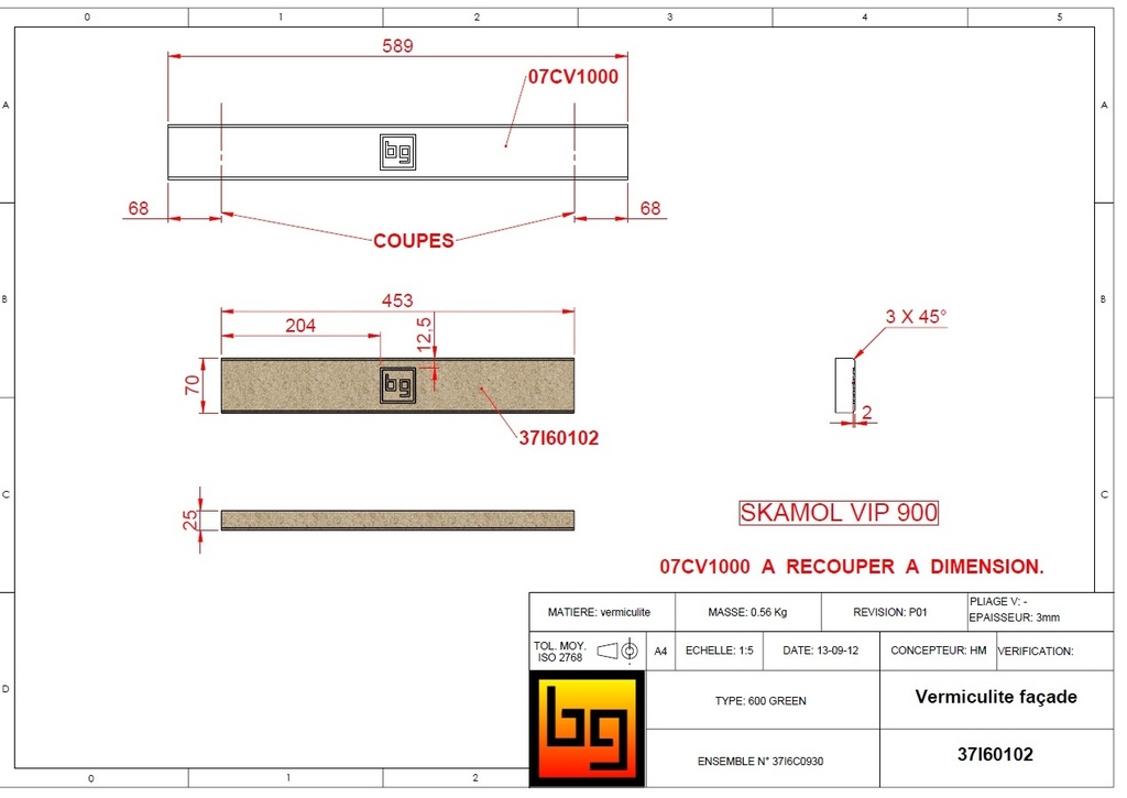 VERMICULITE FACADE IF 600 GREEN A RECOUPER
