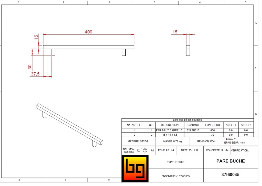 PARE BUCHE IF 600 GREEN Lg400