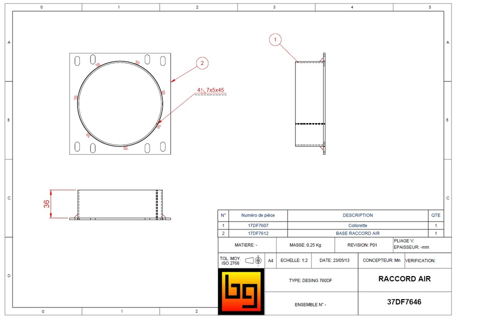 me RACCORD AIR CONCEPT 760DF
