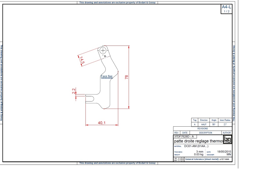me PATTE REGLAGE THERMOSTAT CONCEPT( NEW )