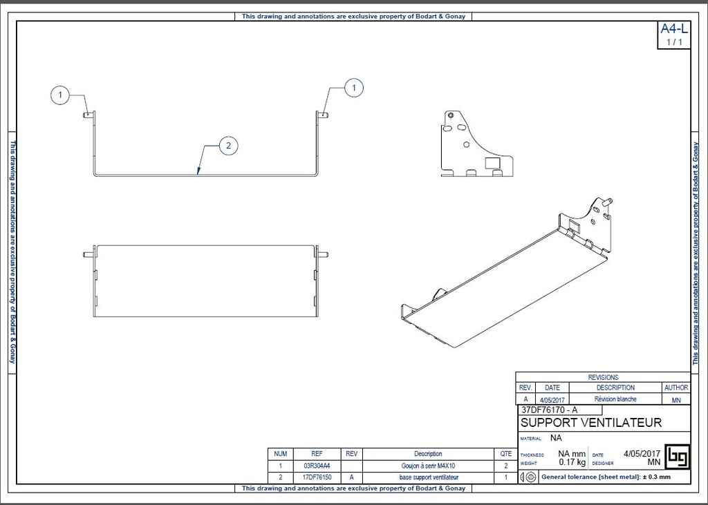 SUPPORT VENTILATEUR CONCEPT DF et SF