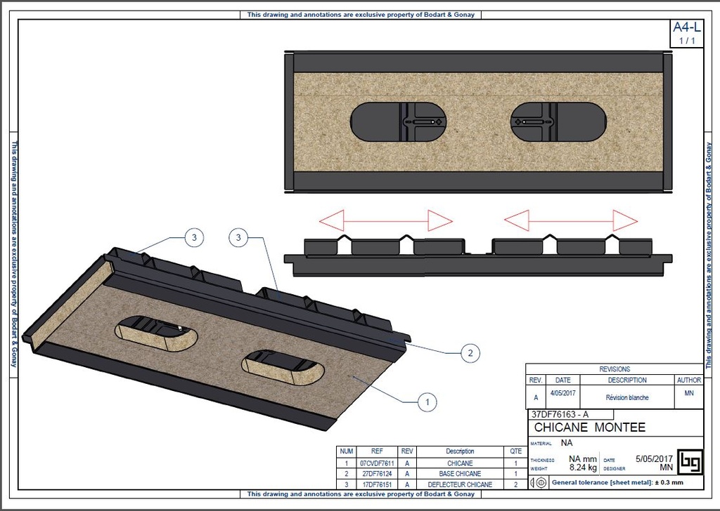CHICANE MONTEE CONCEPT 790 DF et SF