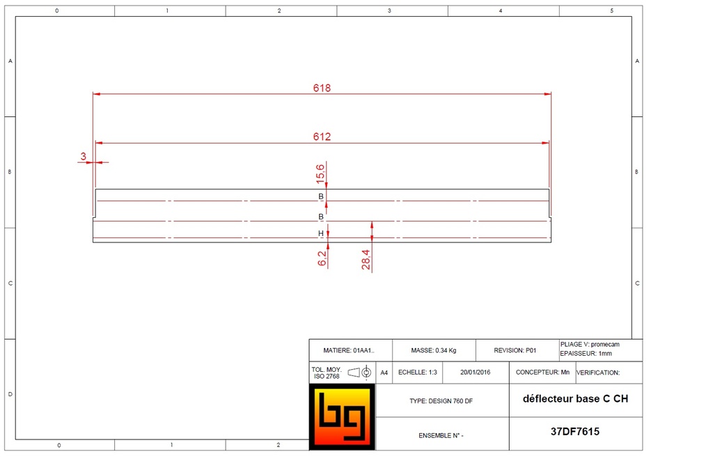 me DEFLECTEUR BASE C CH  CONCEPT 760 DF