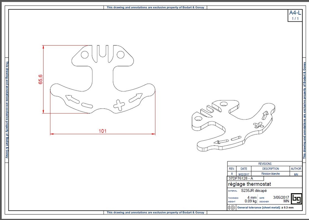 REGLAGE THERMOSTAT CONCEPT DF et SF